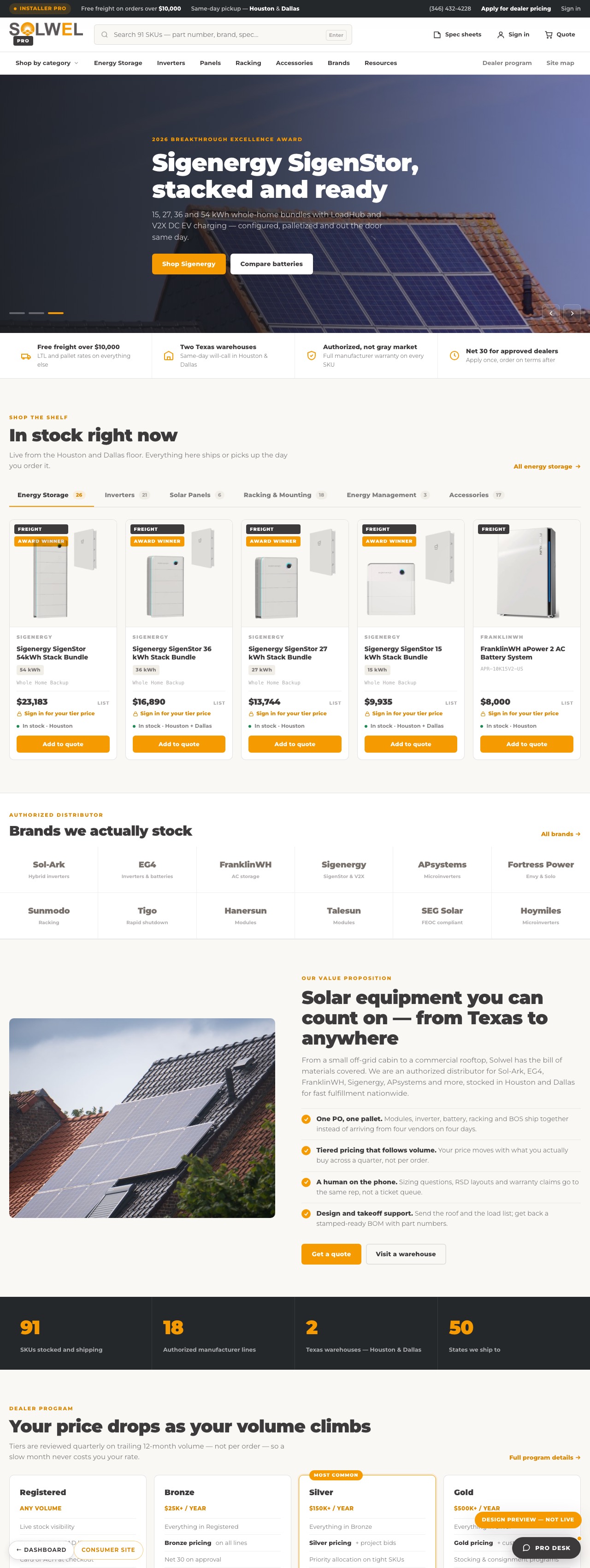 Solwel Installer Pro portal